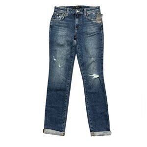 Joe's Jeans Boyfriend Slim Ankle Jeans Womens‎ Size 24 NWT Blue Denim Distressed